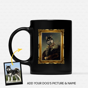 Personalized Dog Gift Idea - Royal Dog's Portrait 47 For Dog Lovers - Black Mug